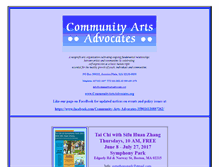 Tablet Screenshot of communityartsadvocates.org